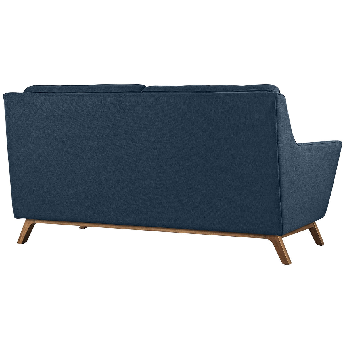 Navy Fabric Loveseat U288