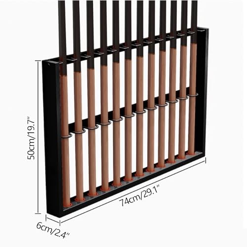 Wall Mount Pool Stick Holder Metal Cue Rack Black 60cm U5530