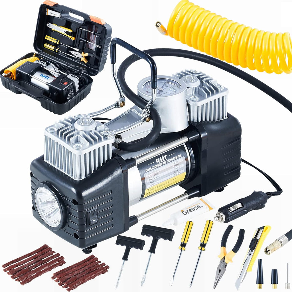 30pc Tire Repair Kit with 12V 150psi Air Compressor E243