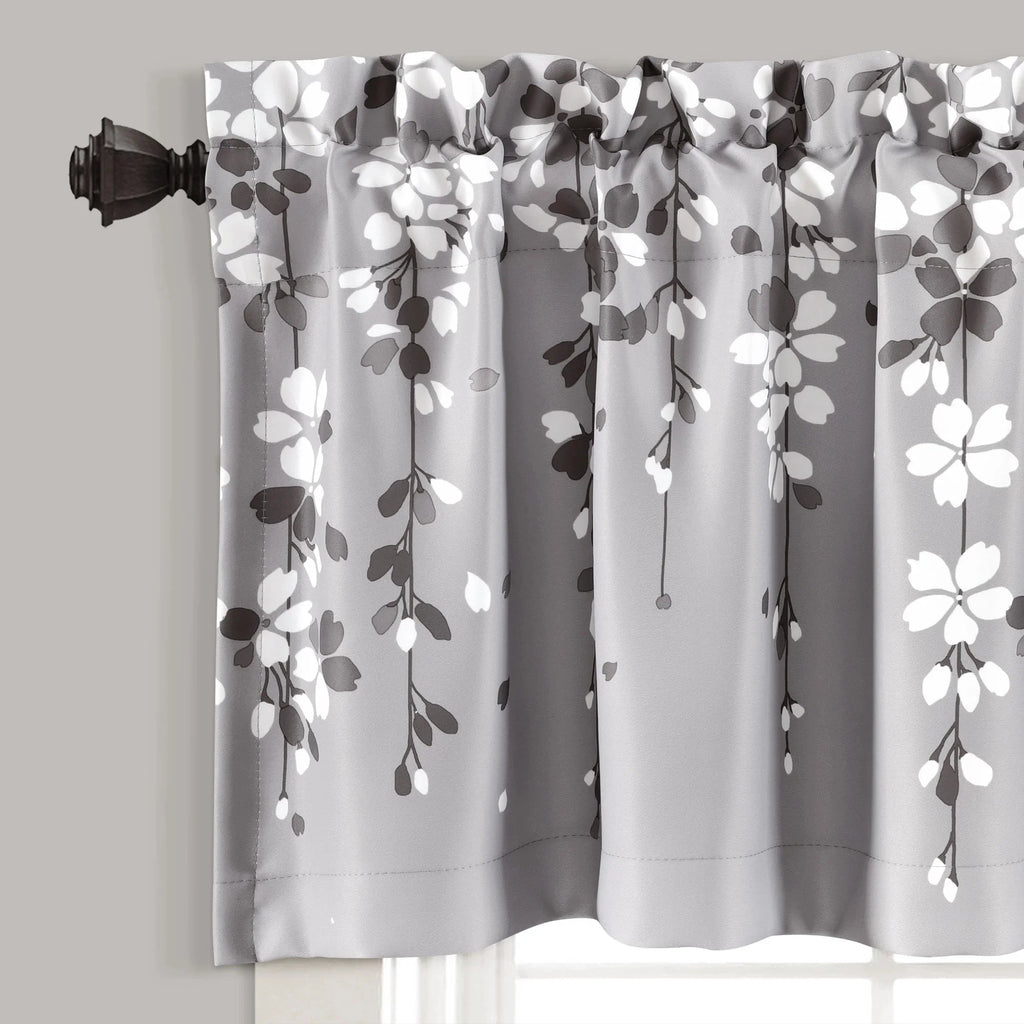 Floral Yellow Polyester Room Darkening Valance A99580
