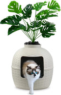 White Hidden Litter Box Furniture Q65883