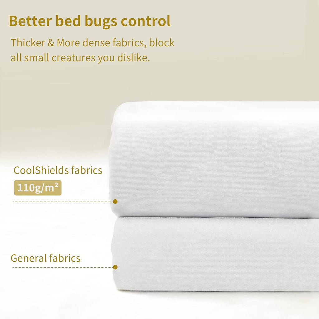 Queen 6 Sides Waterproof Cotton Terry Mattress Encasement with Zipper I15478