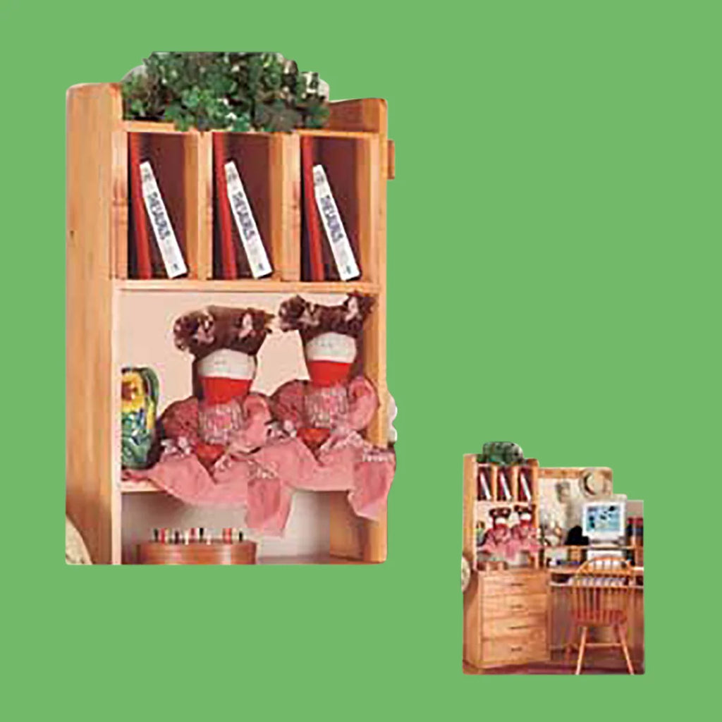 Honey Pine Solid Wood Desktop Shelf Unit T498