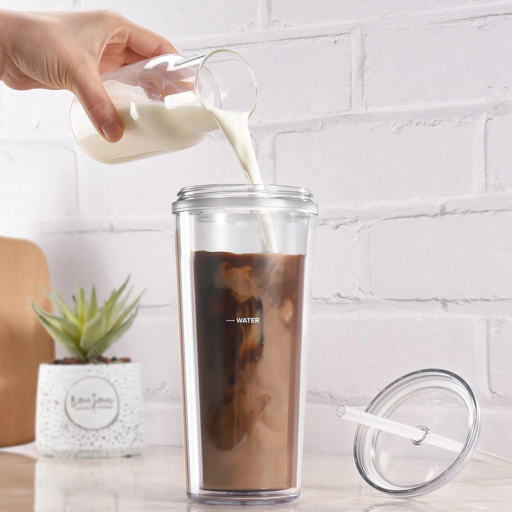Iced Coffee Maker with 20 fl oz Tumbler and Filter, Black Z414482