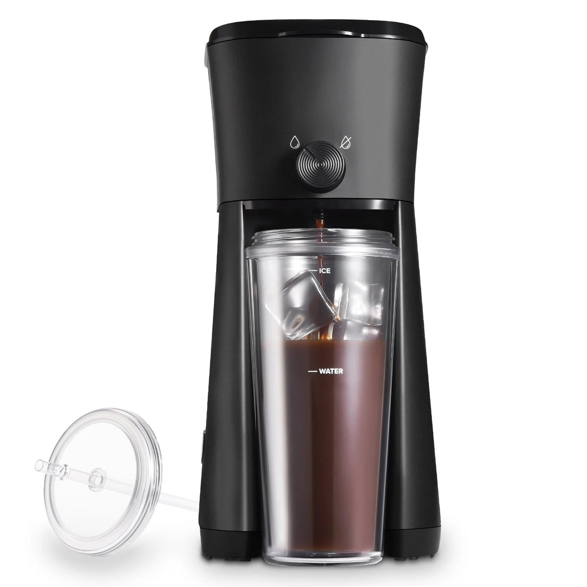 Iced Coffee Maker with 20 fl oz Tumbler and Filter, Black Z414482