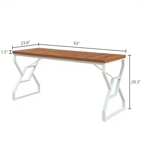 63-inch Engineered Wood Metal Desk O64768