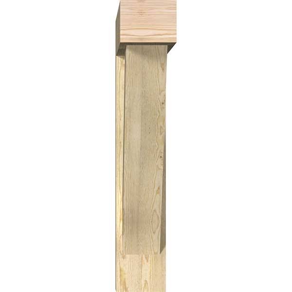 8x22W x 38x22D x 44x22H Douglas Fir Bracket with Offset Brace R3614
