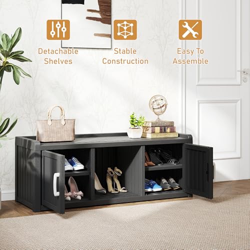 Waterproof UV-Resistant Shoe Storage Cabinet with 2 Doors C65169