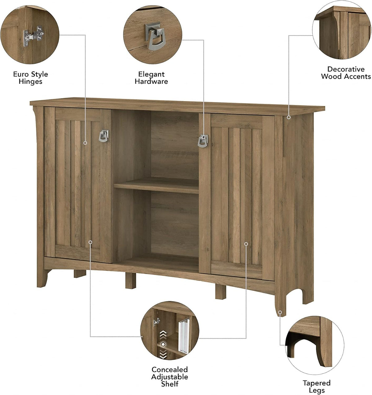Reclaimed Pine Accent Storage Cabinet with Doors D495732