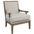 Blue & White Striped Upholstered Accent Chair C306