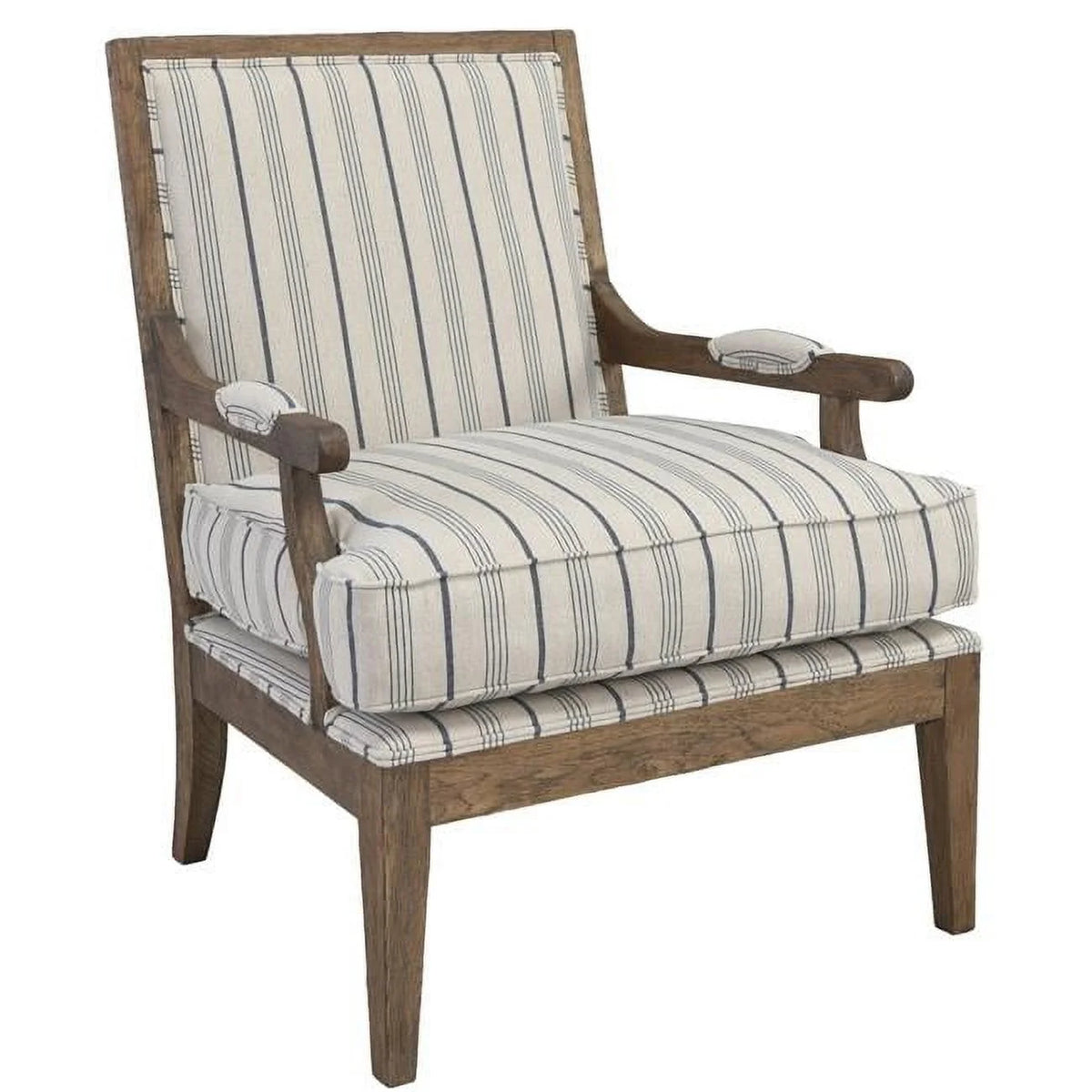 Blue & White Striped Upholstered Accent Chair C306