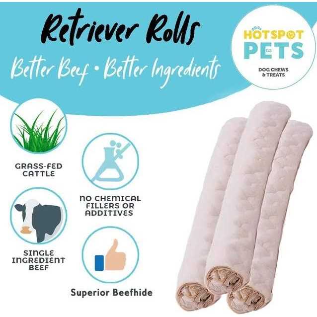 All Natural Rawhide Rolls Dog Chew Treats K2233