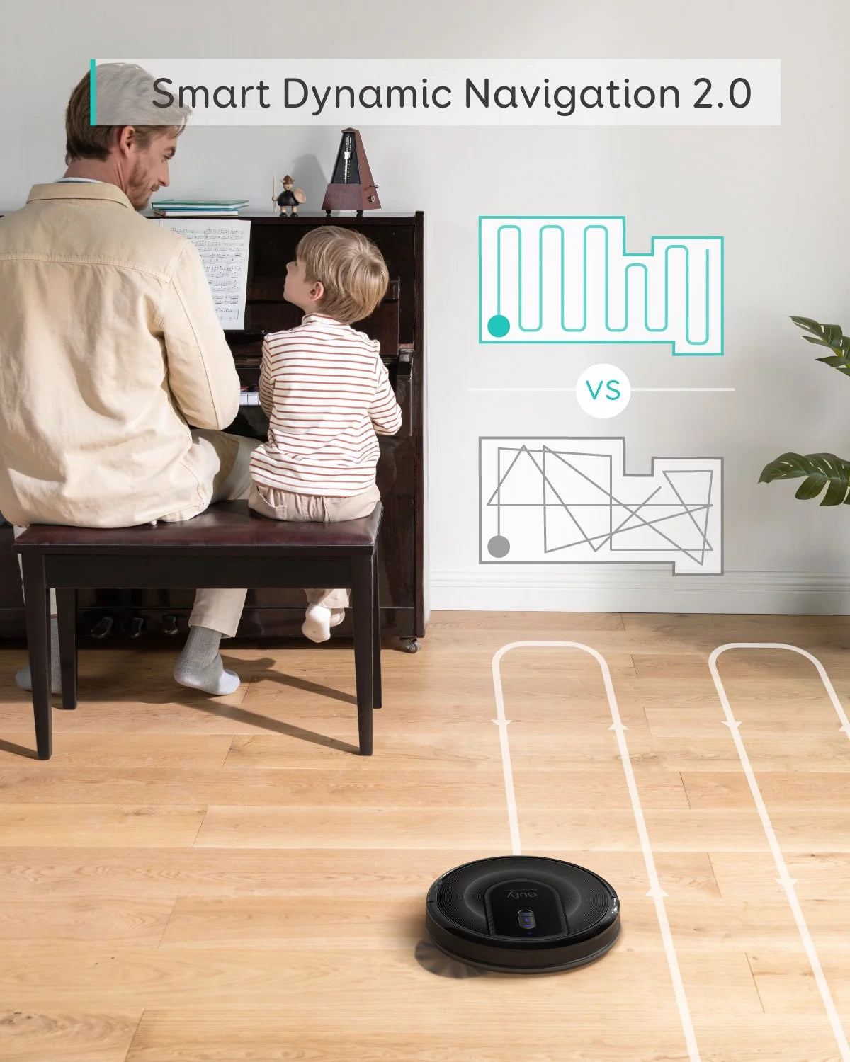 Robot Vacuum with Home Mapping, 2000Pa Suction, Wi-Fi R546018