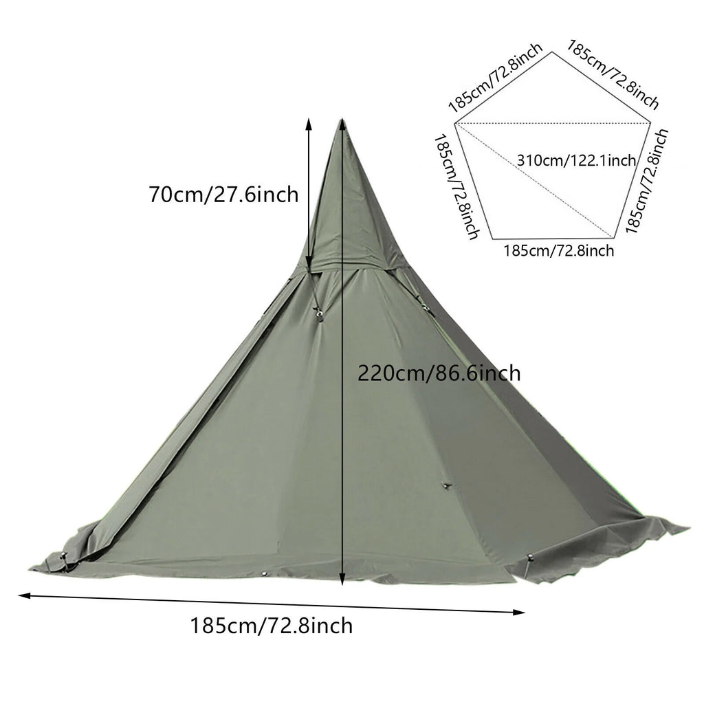 Pyramid Tent 4-Season Portable 2 People 7.2ft Height M84511