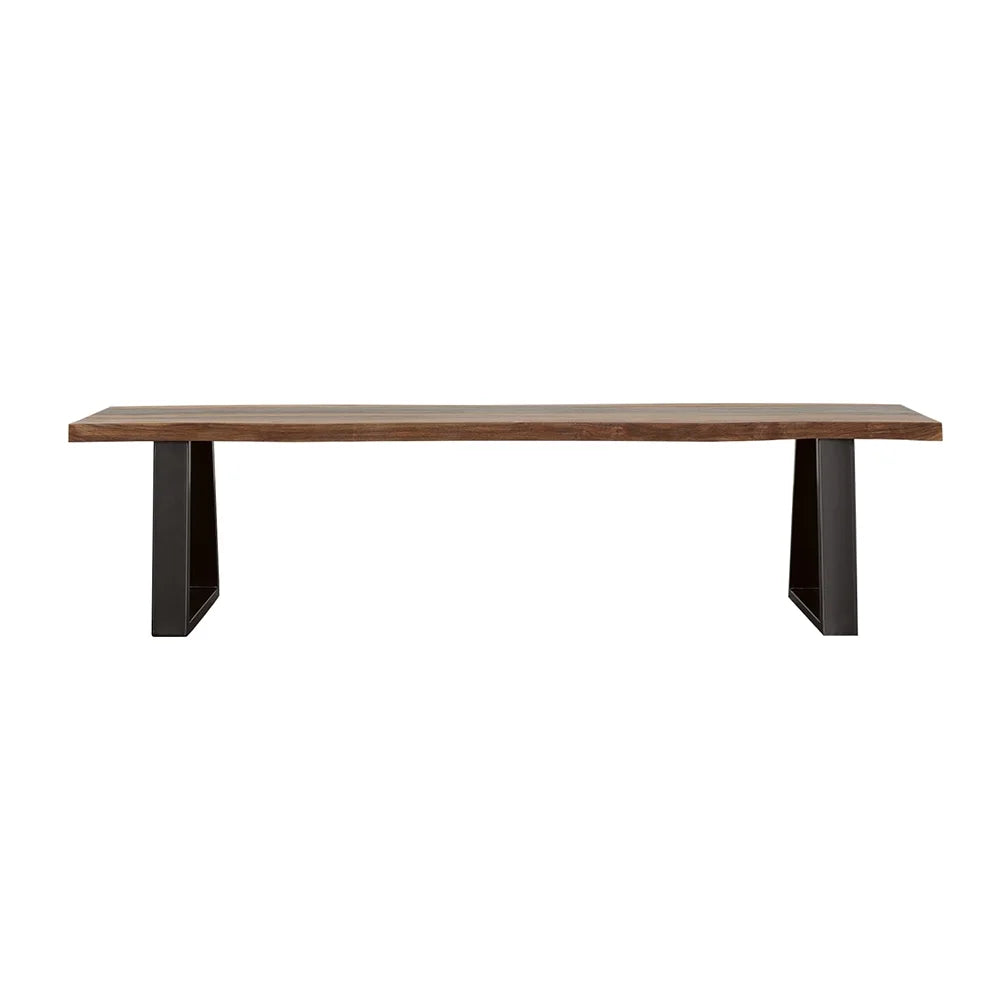 Grey Sheesham and Black Dining Bench M97339