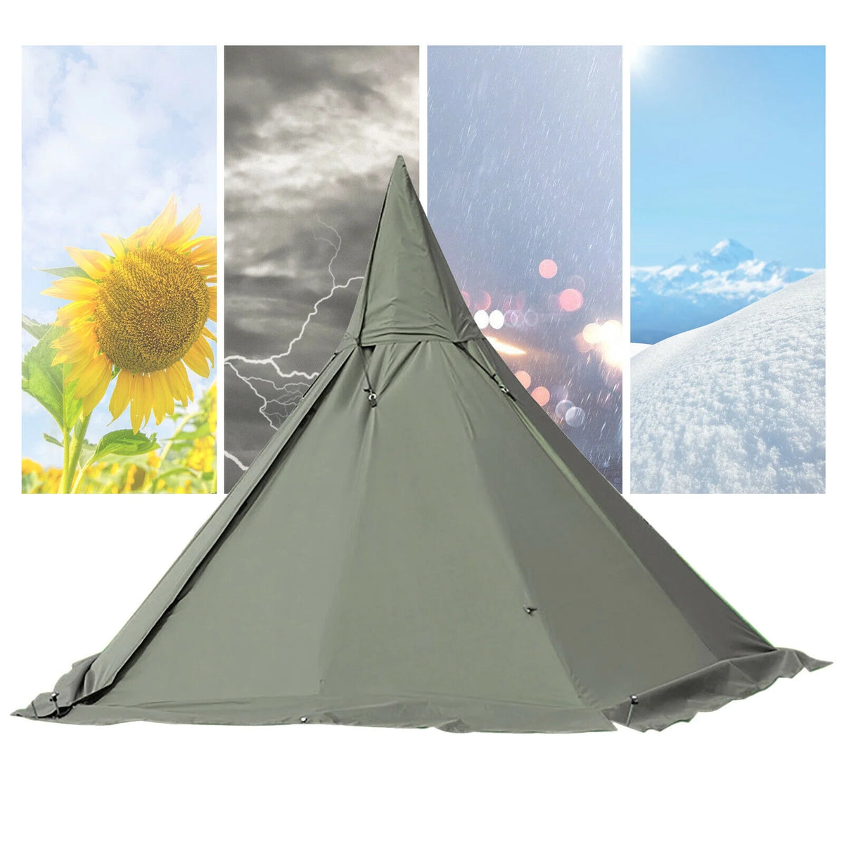 Pyramid Tent 4-Season Portable 2 People 7.2ft Height M84511