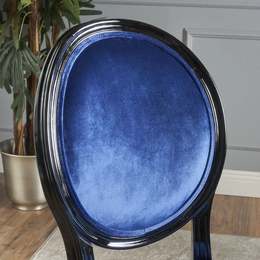 Navy Blue Velvet Dining Chairs Set of 2 T804603
