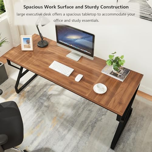63-inch Engineered Wood Metal Desk O64768
