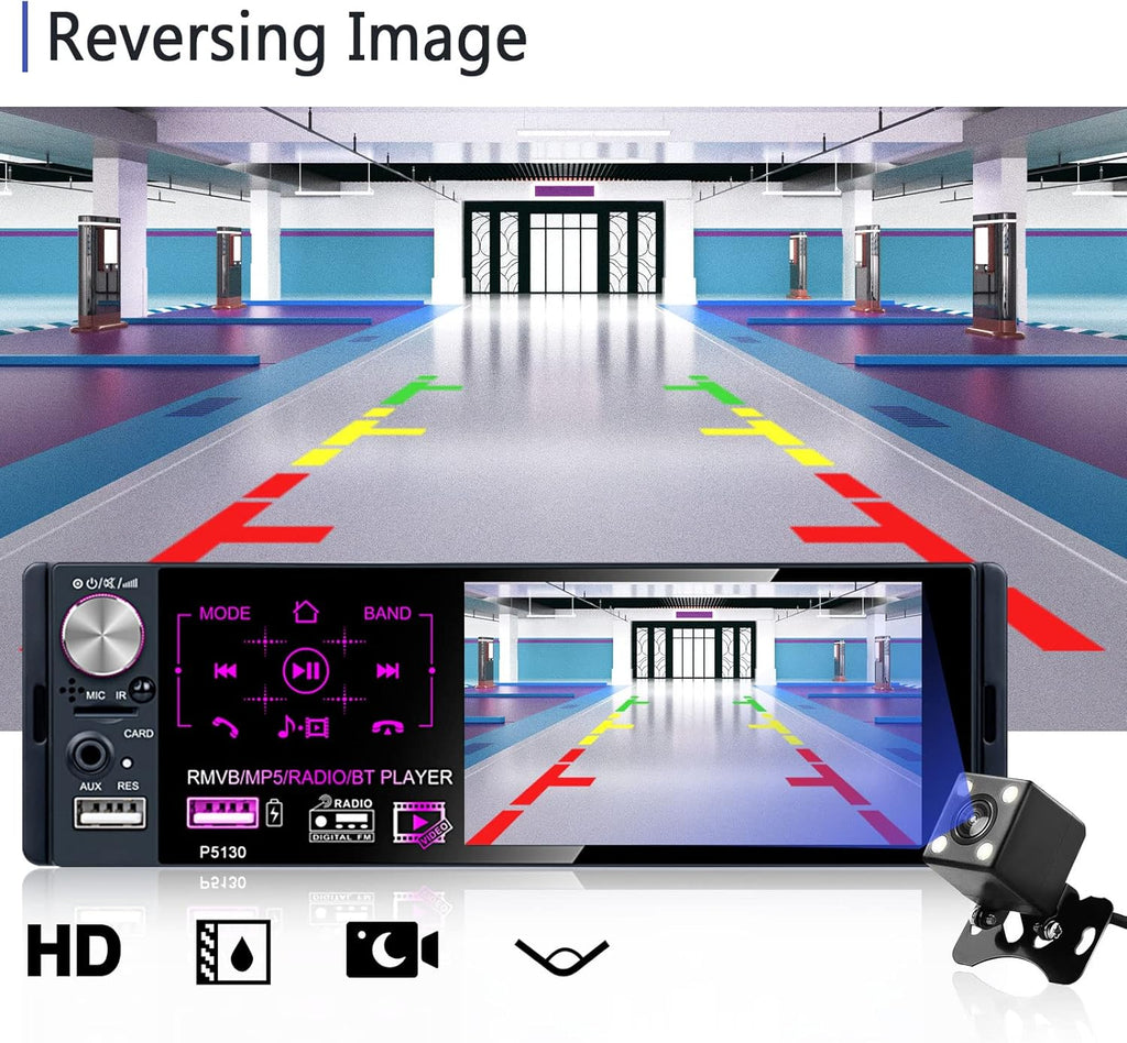 Single Din Car Stereo with Touchscreen E6339