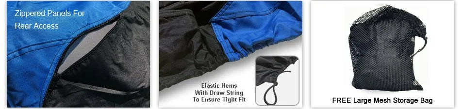 Blue / Black All Weather Trailerable Jet Ski Cover with Trailer Straps and Storage Bag H5465