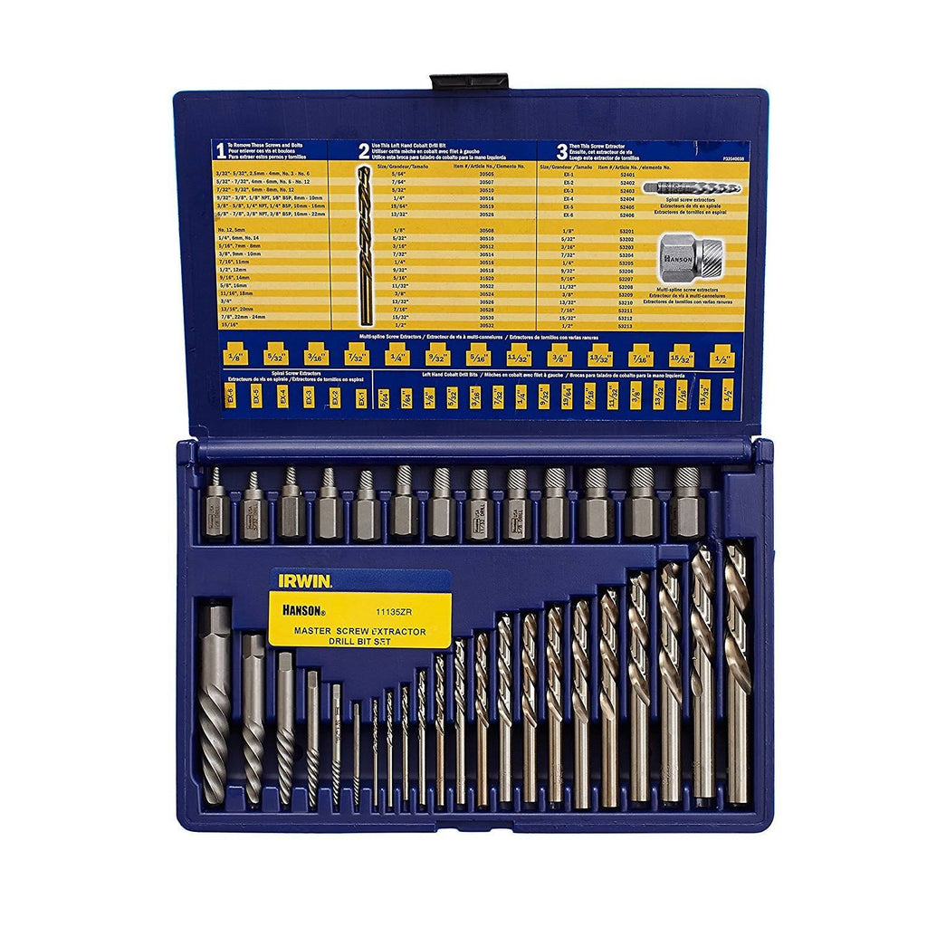 35-Piece Screw Extractor Drill Bit Set Y475178
