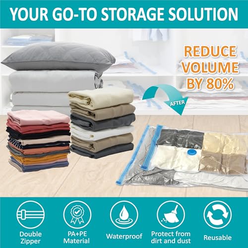 20 Pack Vacuum Storage Bags with Hand Pump O486759