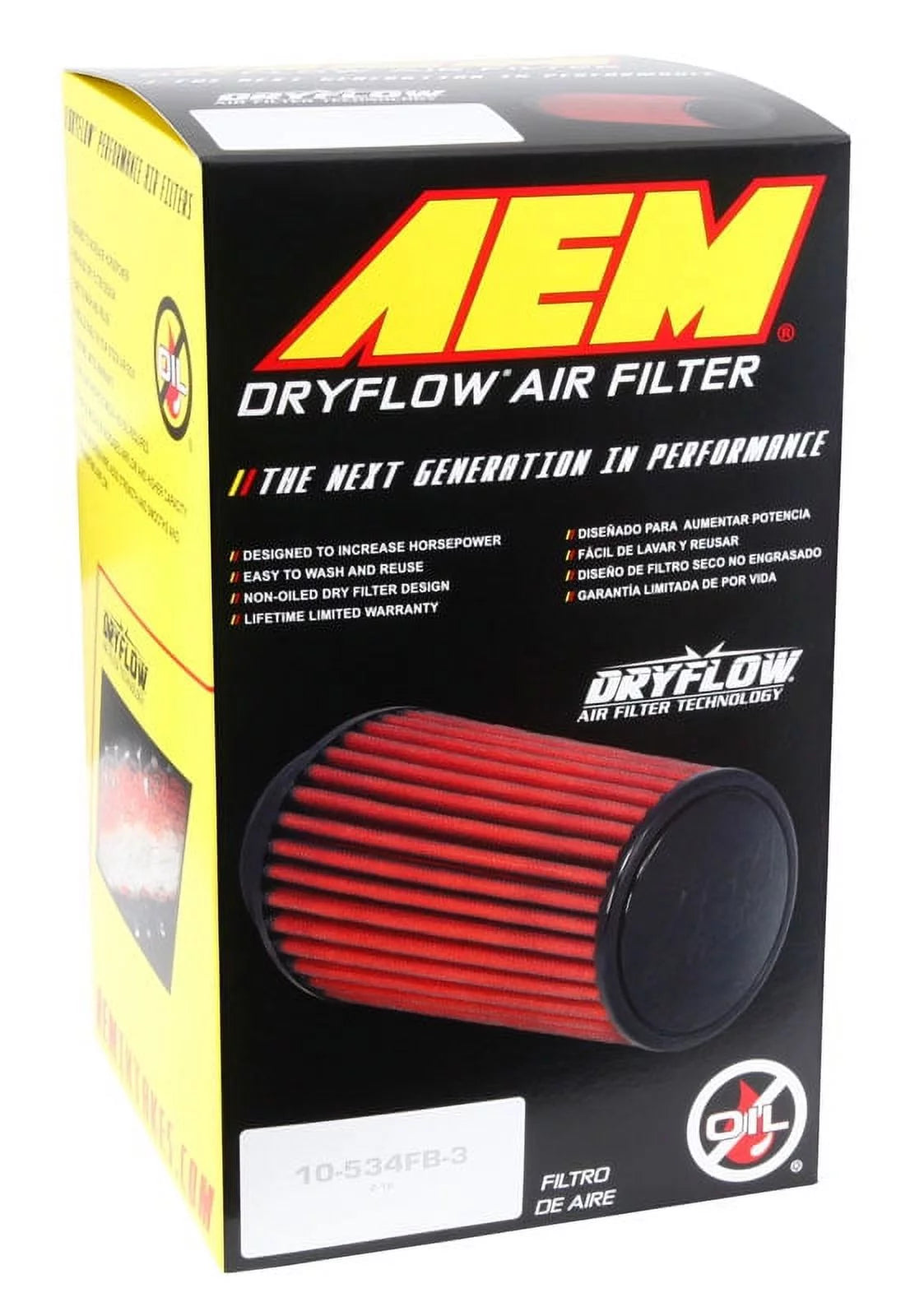 Universal DryFlow Clamp-On Air Filter W44947