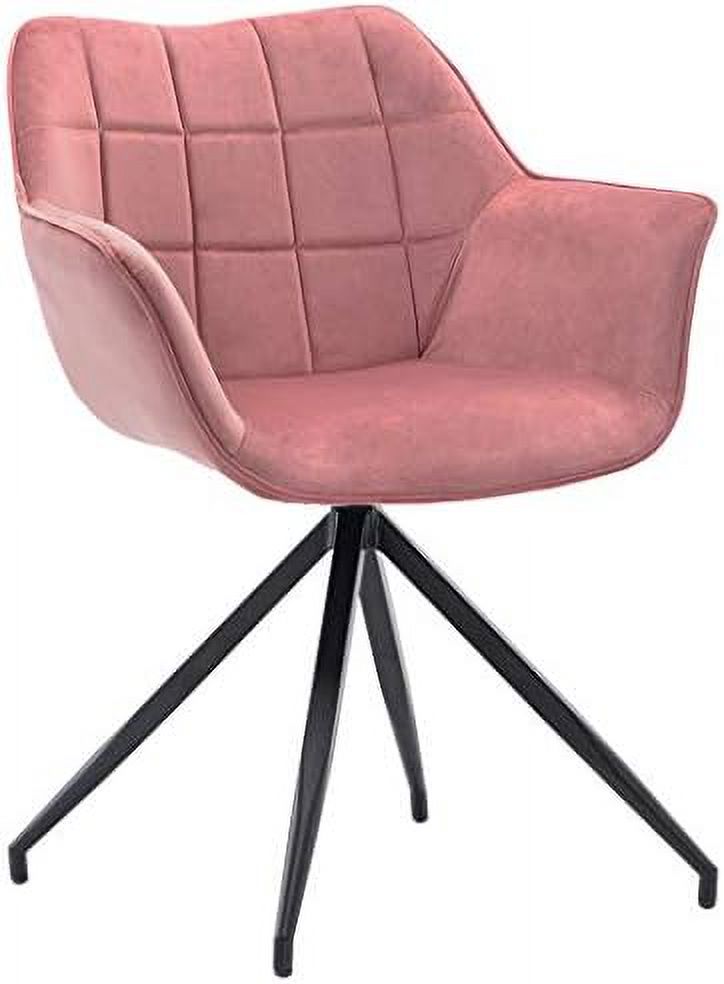 Pink Velvet Accent Dining Arm Chair Z22203