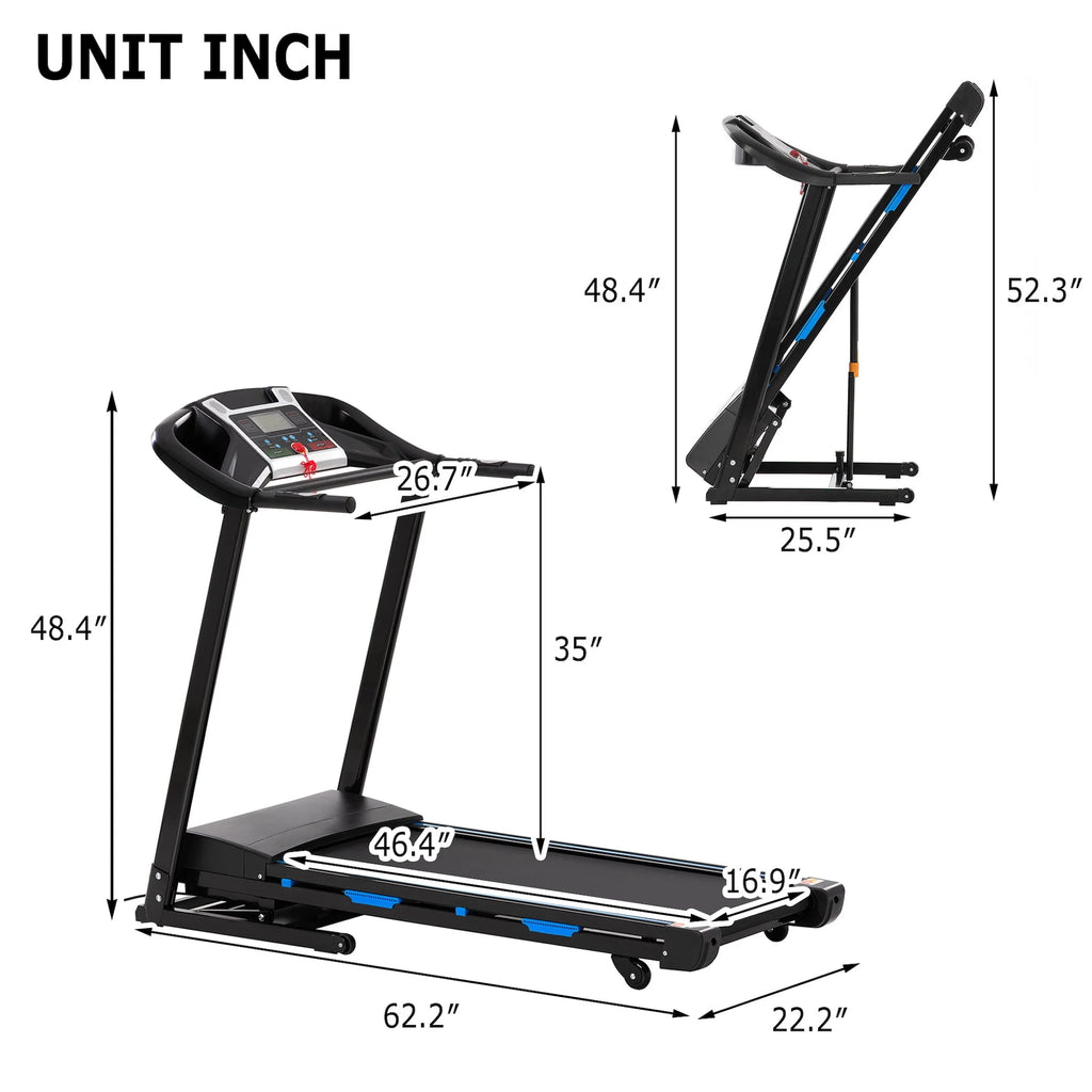 Electric Folding Treadmill 3.25 HP with LCD Display O6991