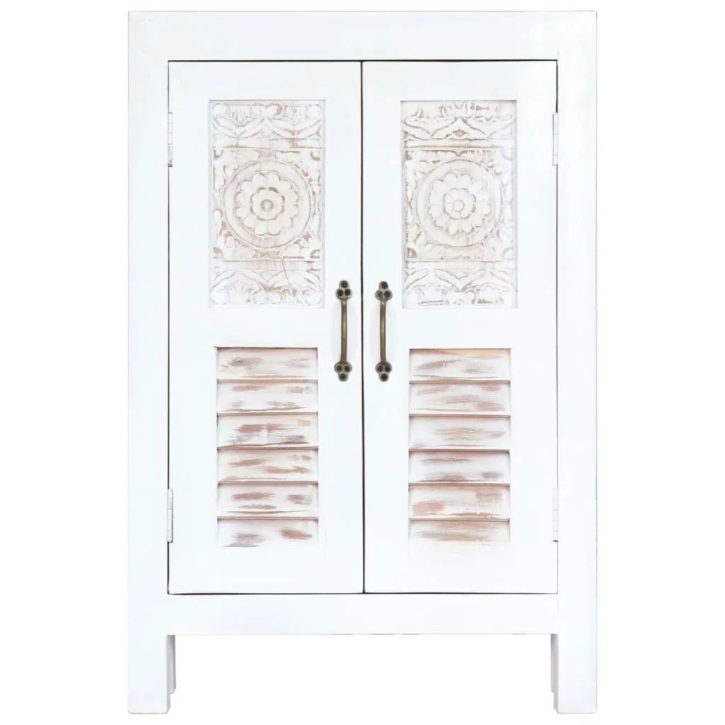 White Solid Mango Wood Sideboard Y71109