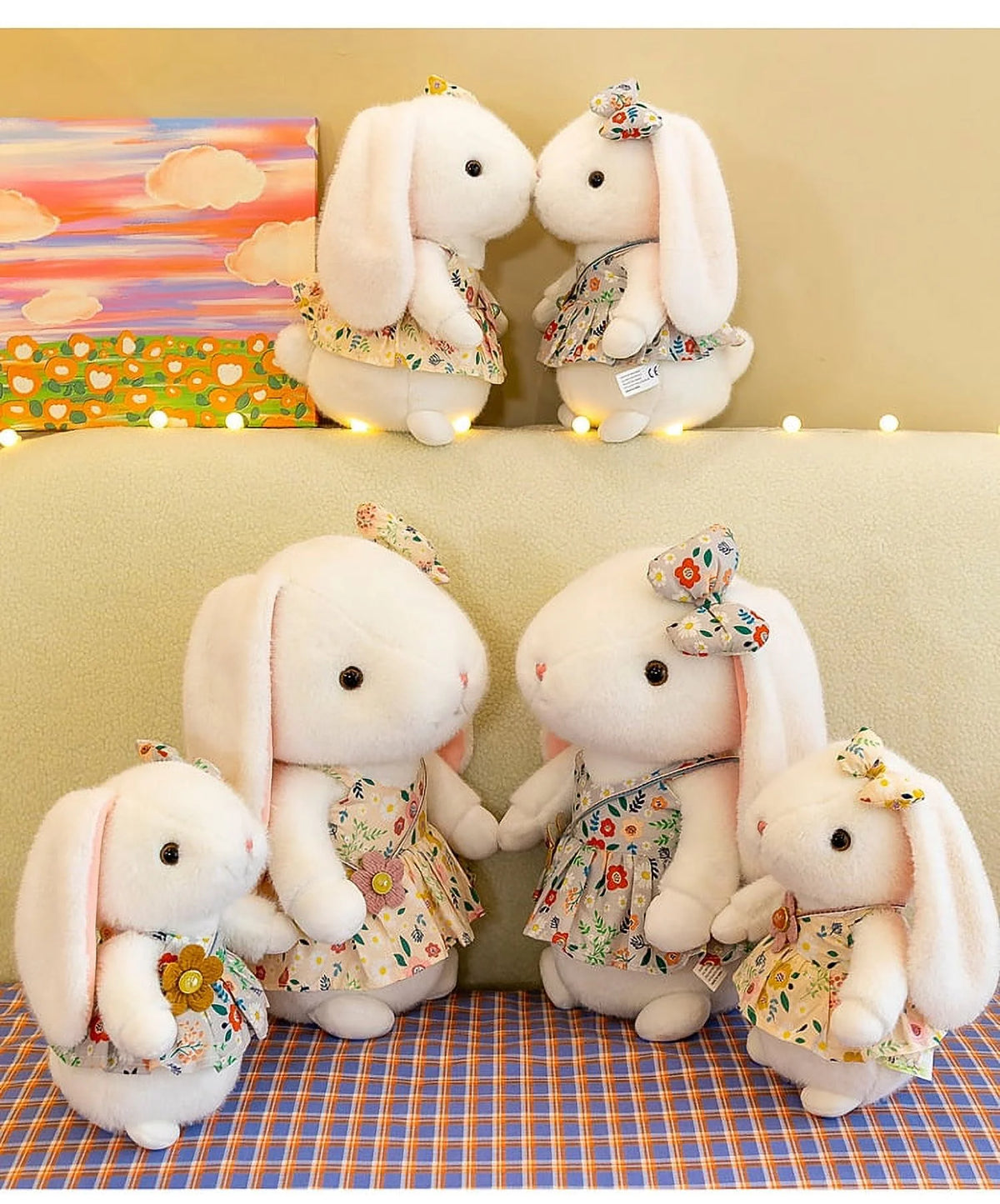 Easter Bunny Plush Stuffed Toy with Floppy Ears H805430
