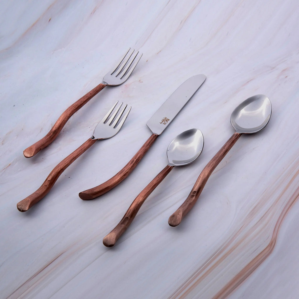 Antique Copper 20 Pcs. Flatware Set M490850