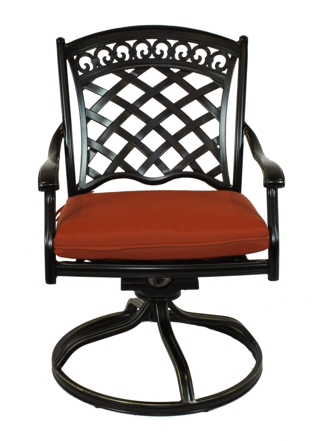 Black Cast Aluminum Outdoor Swivel Rockers - Set of 2 N574311
