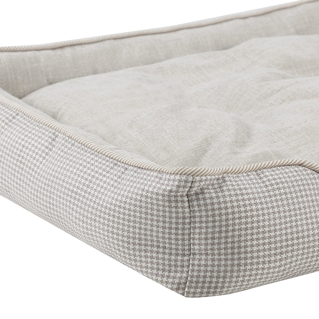 Brown Plaid Dog Bed D1848