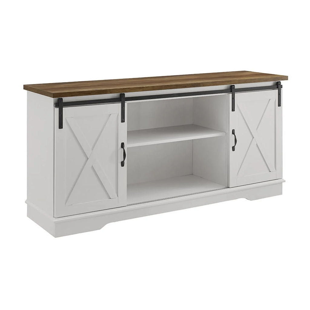 Modern Wood TV Stand up to 58" Solid White Z465