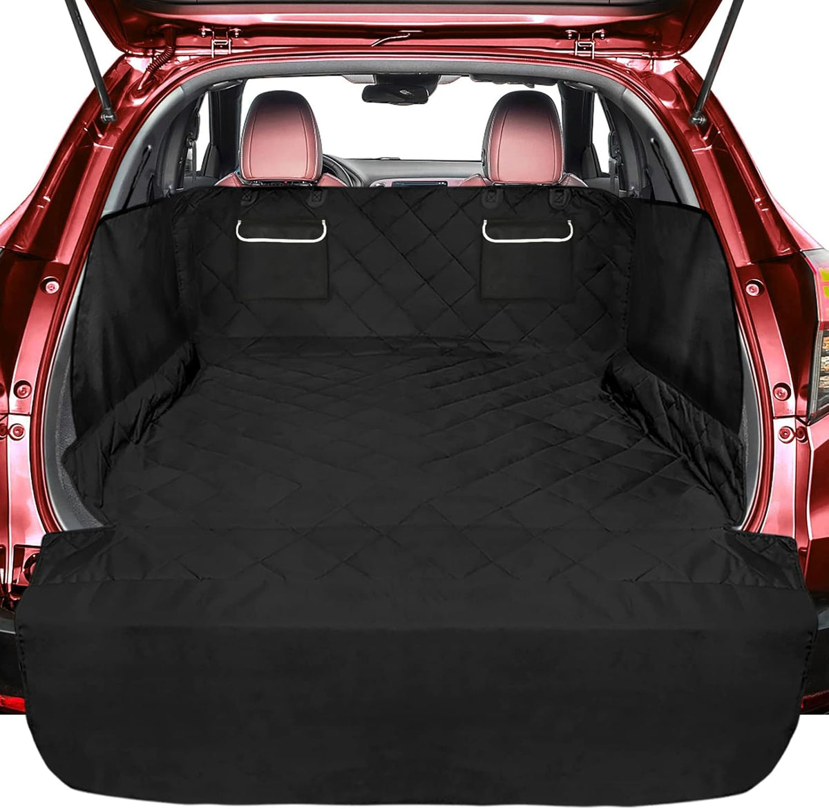 SUV Cargo Cover with Side Flaps Water Resistant Nonslip Dog Seat Cover T626