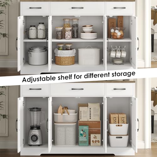 Ash Grey Buffet Sideboard Cabinet with Drawers H90720
