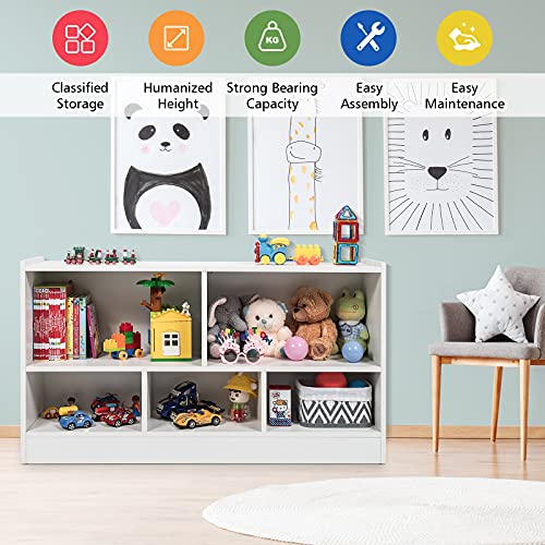 Wooden 5-Section Toy Storage Organizer F98151