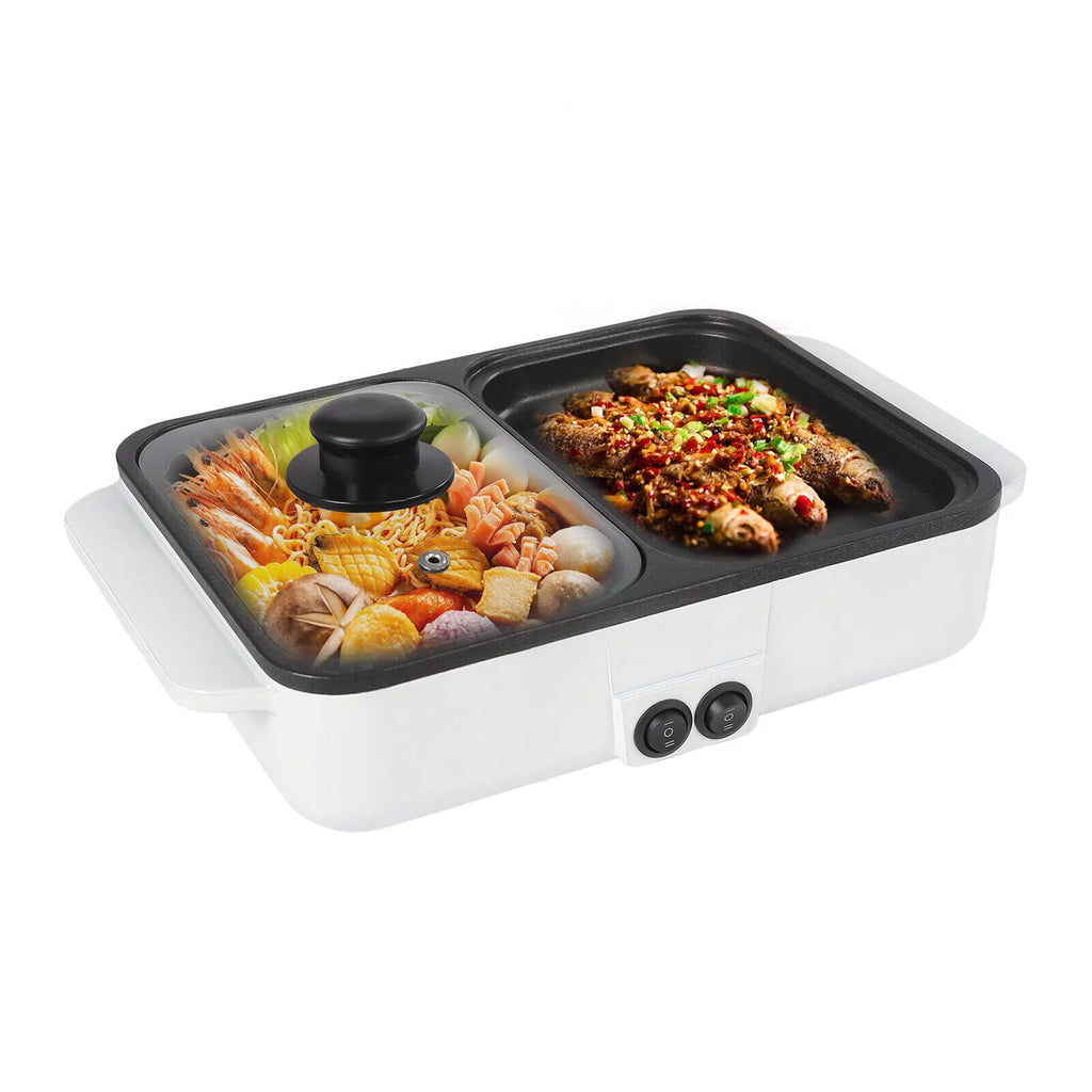 2 in 1 Non-Stick Electric Hot Pot and BBQ Grill E571