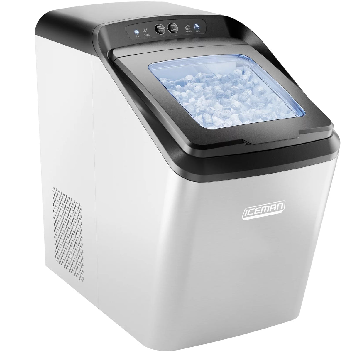 Countertop Bullet Ice Machine 1.3lb Capacity Stainless Steel P437205