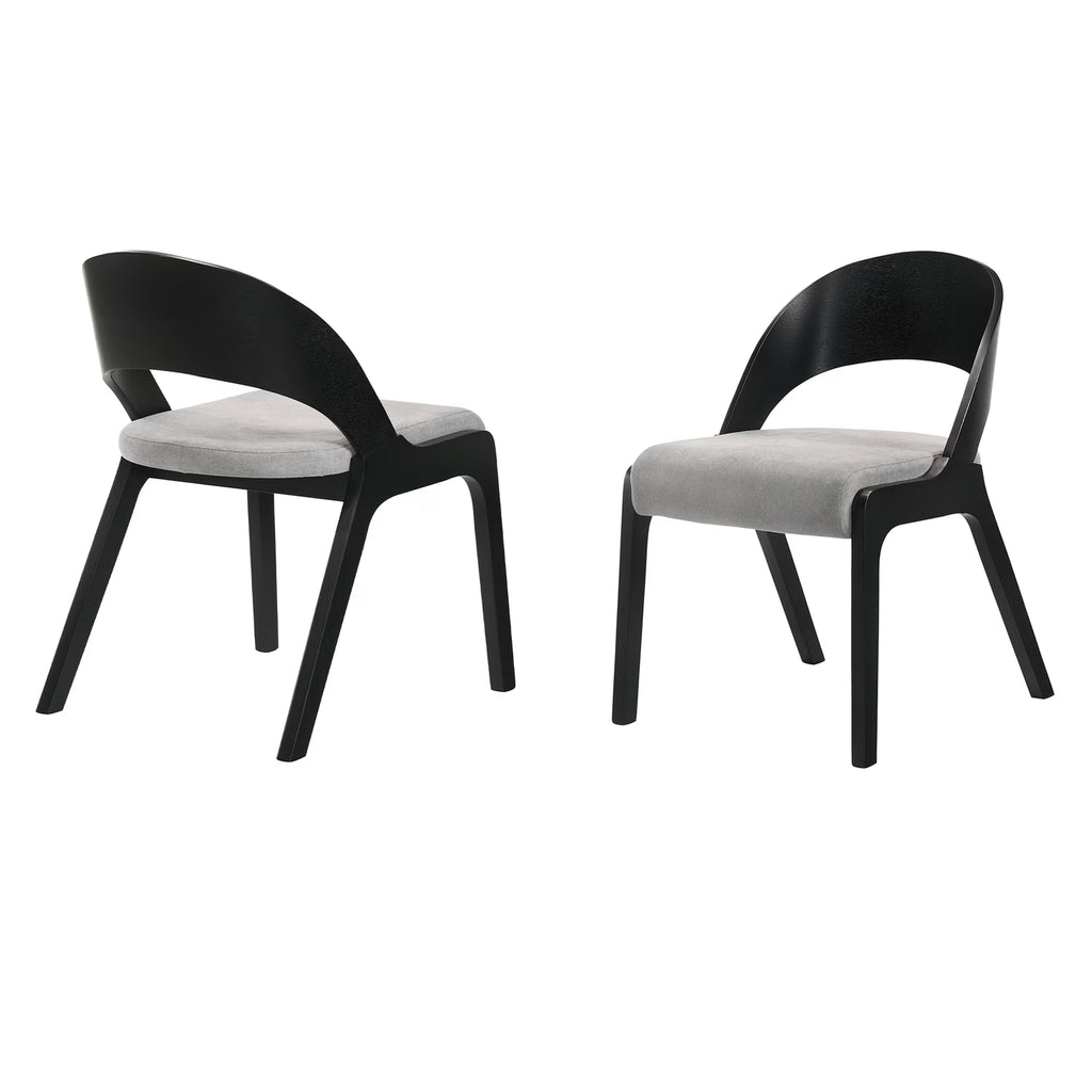 Fabric & Wood Accent Chairs, Set of 2 G62633