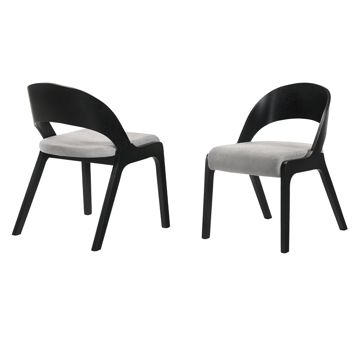 Fabric & Wood Accent Chairs, Set of 2 G62633
