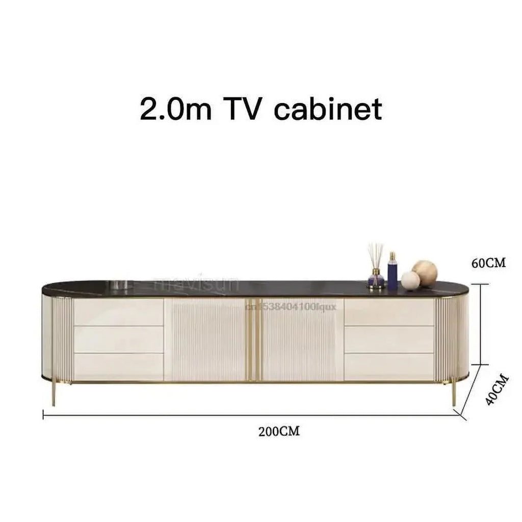 Italian Style Light Luxury Coffee Table TV Cabinet Q1037