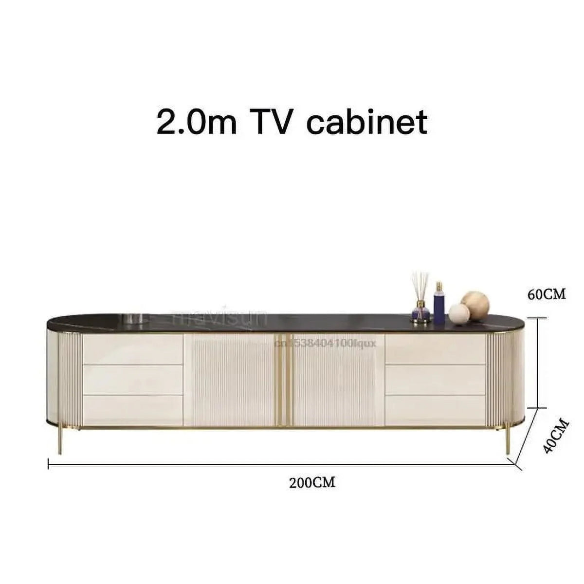 Italian Style Light Luxury Coffee Table TV Cabinet Q1037