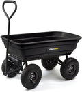 Poly Garden Dump Cart with Steel Frame and 10-Inch Pneumatic Tires P1003