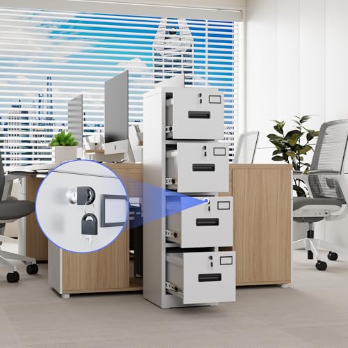 Black 3 Drawer Metal File Cabinet with Lock U6642