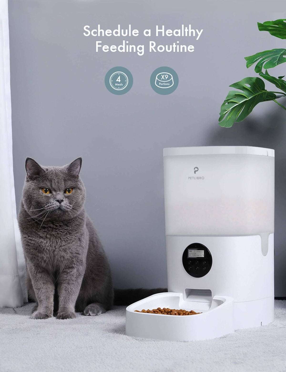 Automatic Dog & Cat Feeder, Translucent, 25-Cup R88770