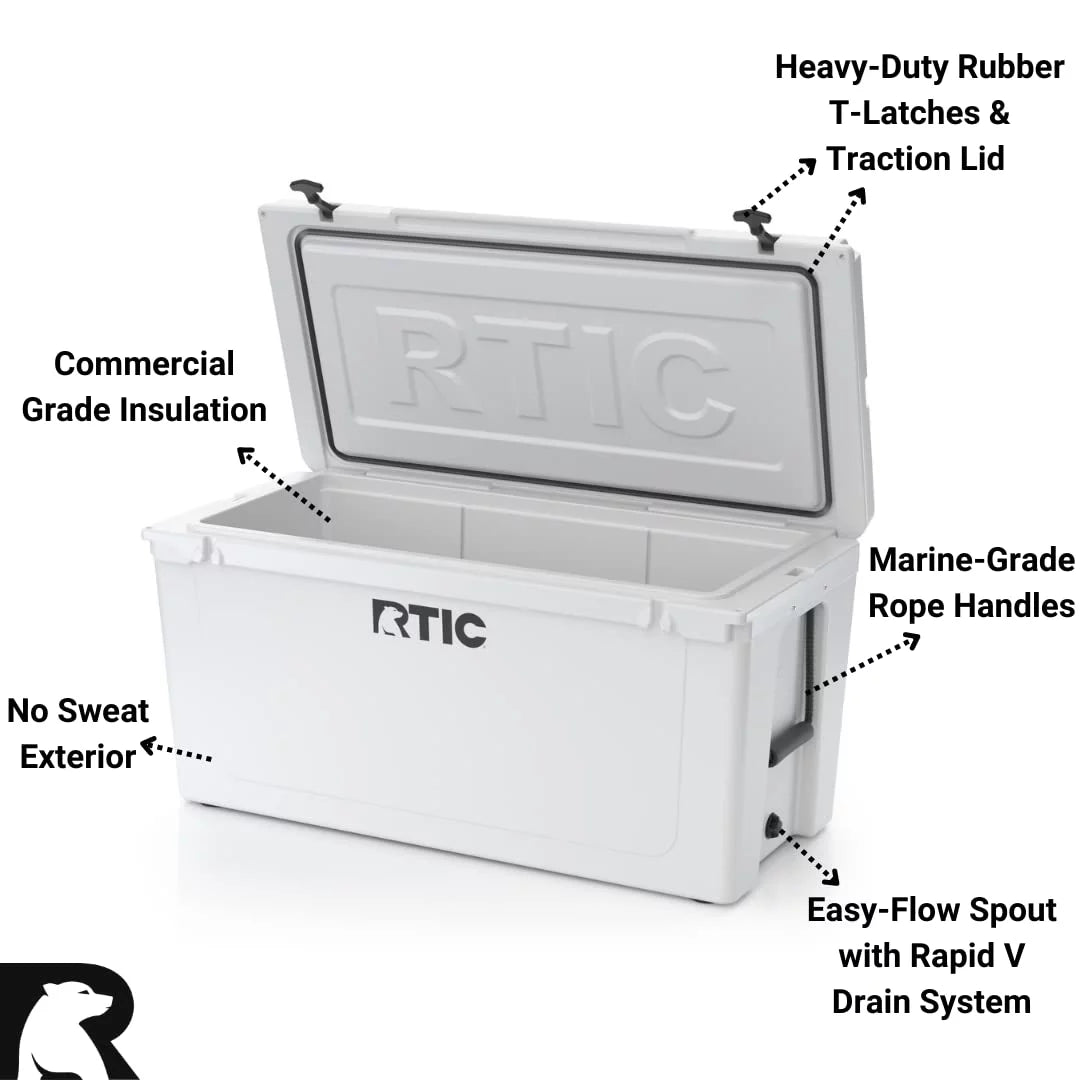 145 qt Insulated Portable Cooler White W88586
