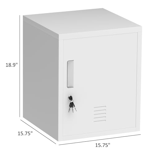 Black Metal Storage Locker Cabinet with Locking Door and Adjustable Shelf R564255