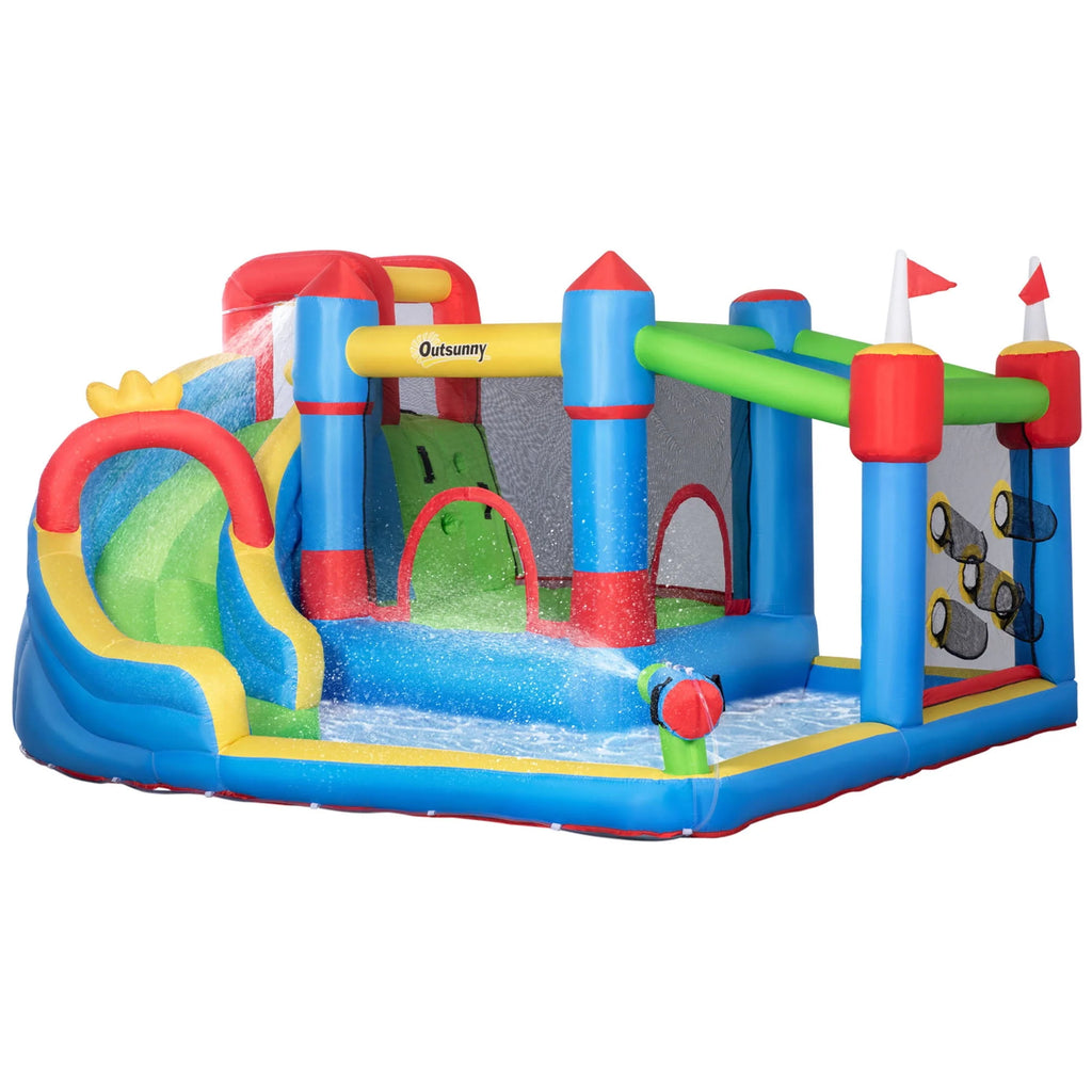 6-in-1 Inflatable Water Slide Bounce House N684